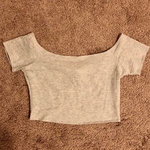 HCo Heather Gray crop top